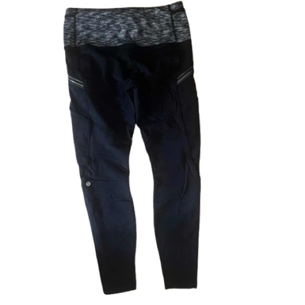 Lululemon Toasty Tech Tight II Black / Dramatic Static White Black 8 - Picture 9 of 10